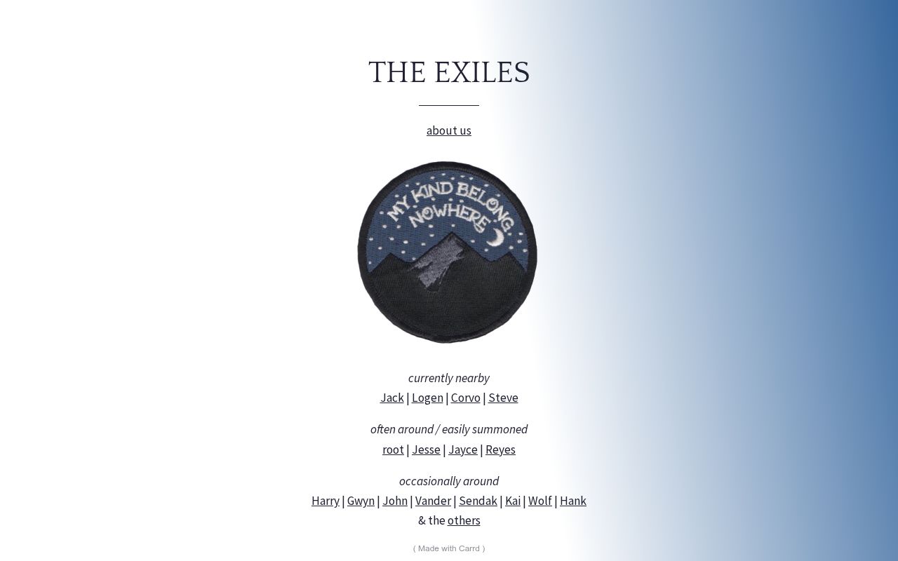 Carrd profile picture for @exiles
